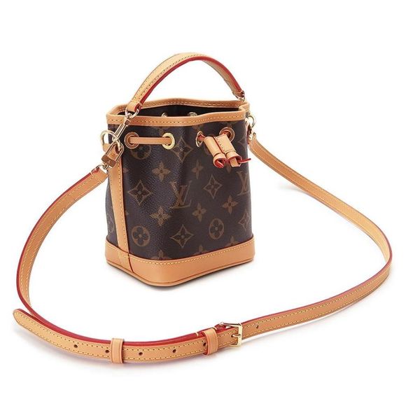 Louis Vuitton Nano Noe Handbag Mini Bag Monogram Canvas Dark Brown - Picture 2 of 7